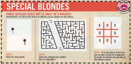EXERCICE DE REFLEXION NIVEAU -100 POUR LES BLONDES